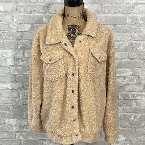 C’EST TOI Fuzzy Snap Jacket